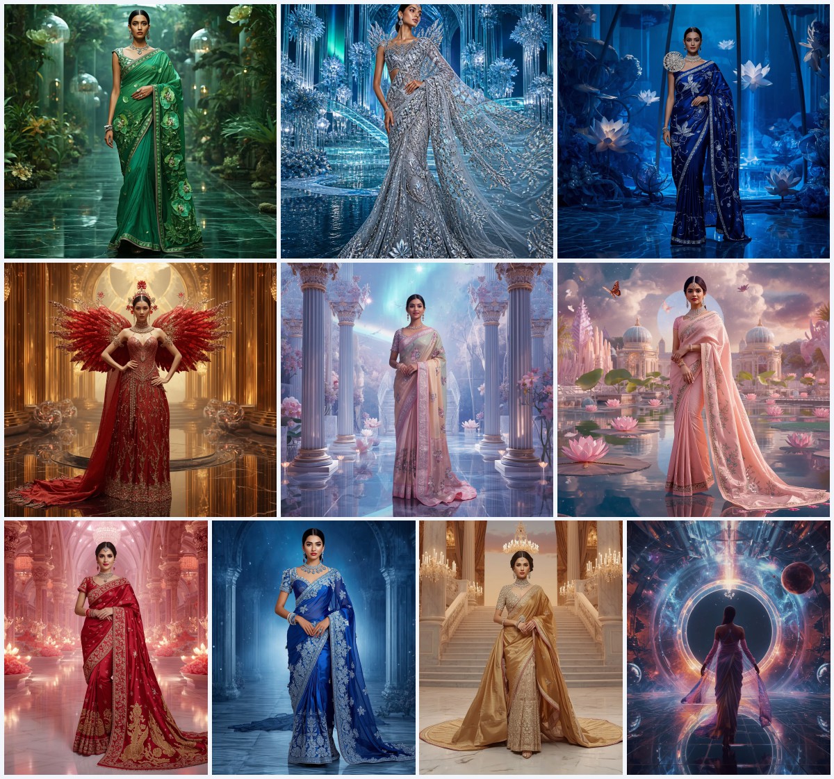 Artistic Painted Saree AI Prompts for Unique Expression | trending prompt copy paste instagram